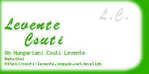 levente csuti business card